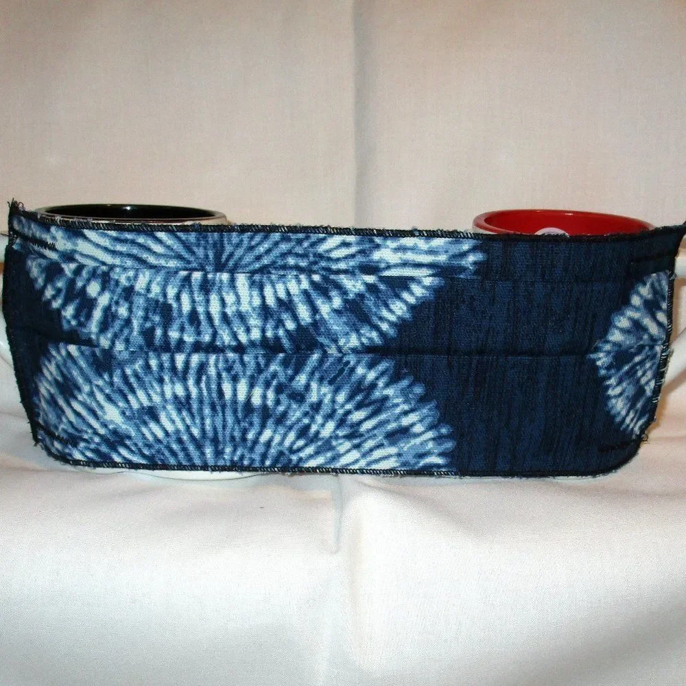 Tie Dye Face Mask Reversible Blue